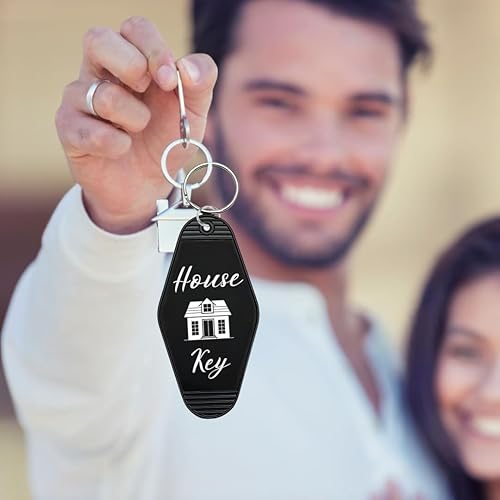 Miniatura 6 de Llavero con llavero de casa, estilo retro, motel, hotel, casa, casa, regalo para familiares, amigos, casa nueva