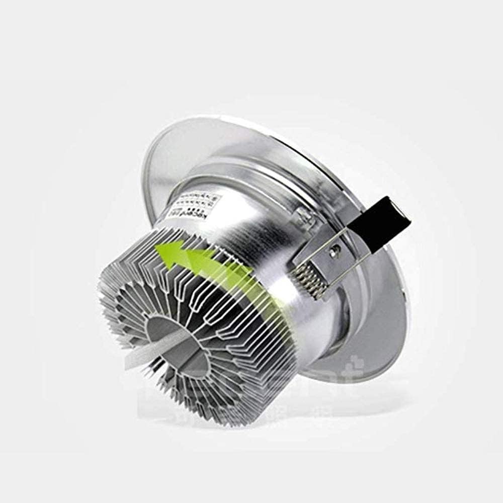 Spotlight,Aluminum Panel Ceiling Lights Downlight Commercial Recessed Flat Lighting Spotlights Fixture Anti-Glare Led Round Ceiling Light for Clothing Store Outdoor Lights/Warm Light/15W