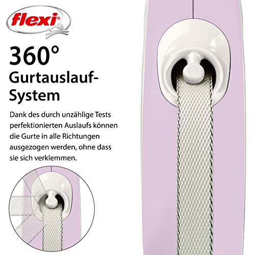flexi® Comfort M Gurt 5 m rosa, Roll-Leine für Hunde bis 25 kg