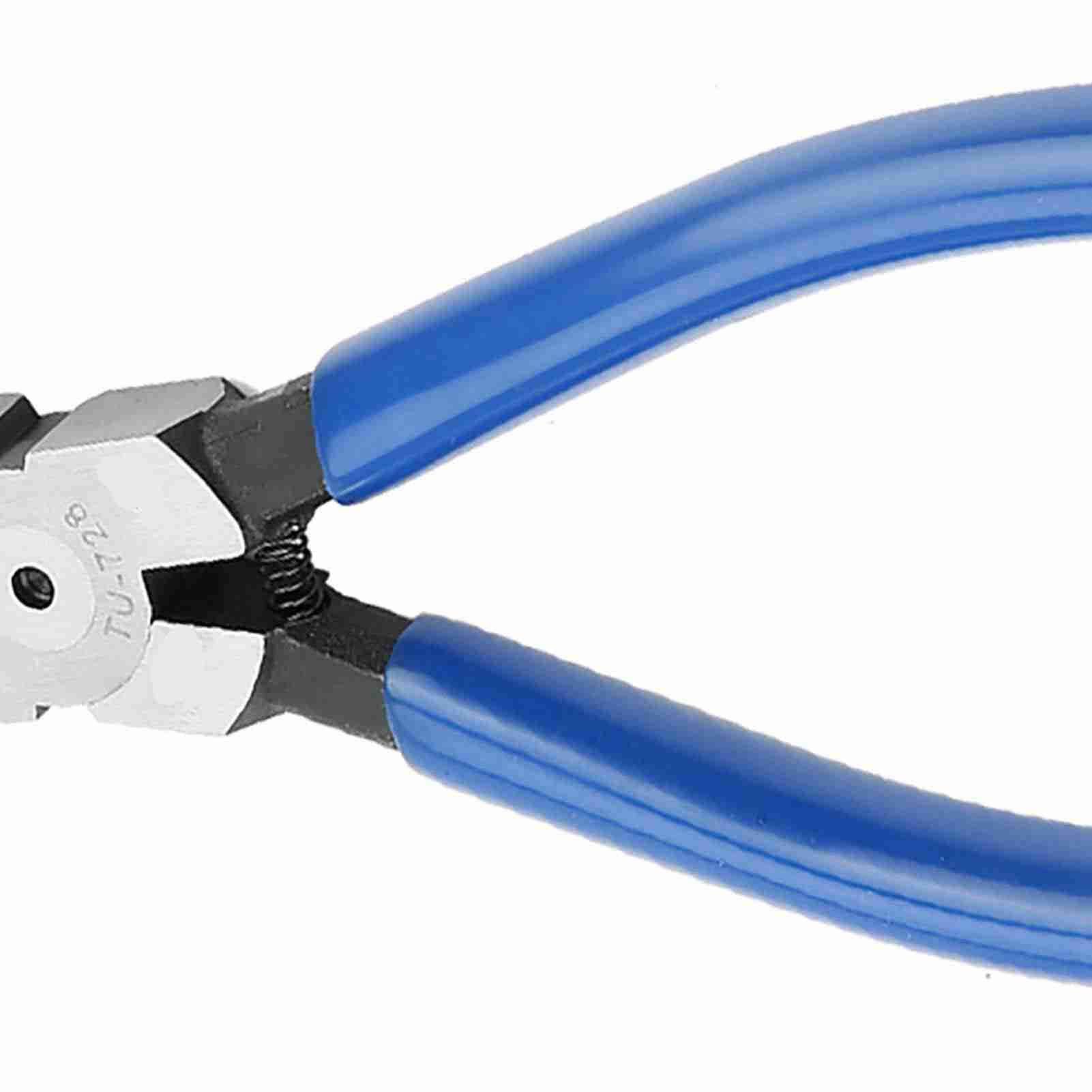 Cortadores de alambre de 8 pulgadas, alicates de corte diagonal, cortadores laterales, herramienta de alambre, mango de plástico, para cables, necesidades de corte, azul