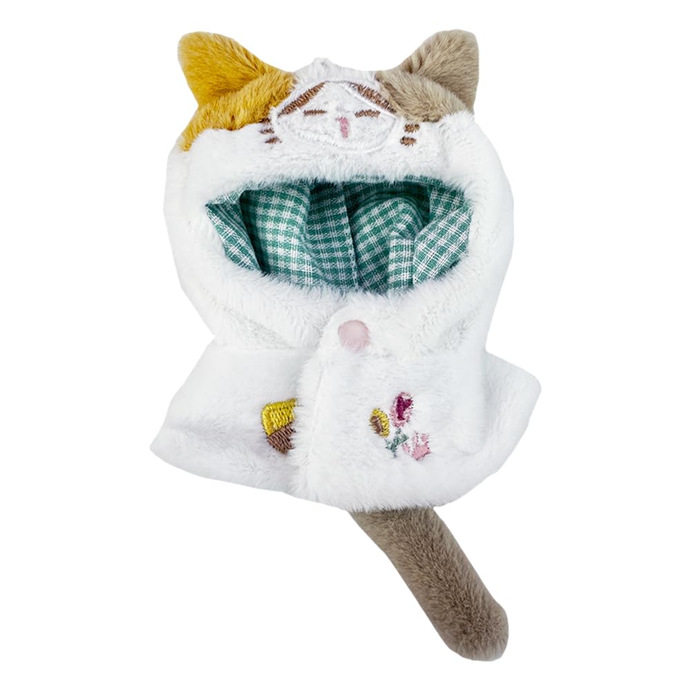 ss ෆ̈ ぬい服 10〜12cm Amazon.com: niannyyhouse 10cm Plush Doll Clothes Cat Pattern Cape