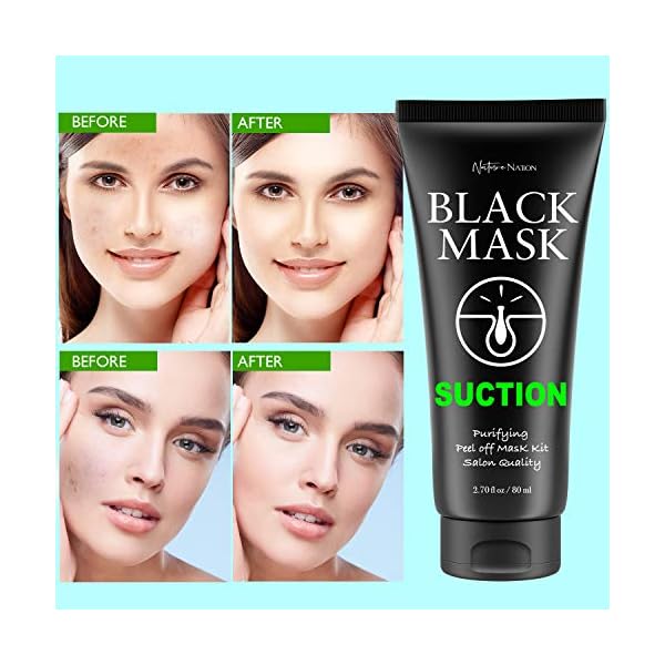 Blackhead-Remover-Mask-Valuable-3-in-1-Kit-Purifying-Peel-Off-Mask-With-5-Blackhead-Pimple-Comedone-Extractors-and-Silicone-Brush-Deep-Cleansing-Blackheads-Removal-Mask-Kit Blackhead Remover Mask Valuable 3-in-1 Kit Purifying Peel Off Mask, with 5 Blackhead & Pimple Comedone Extractors and Silicone Brush, Deep Cleansing Blackheads Removal Mask Kit