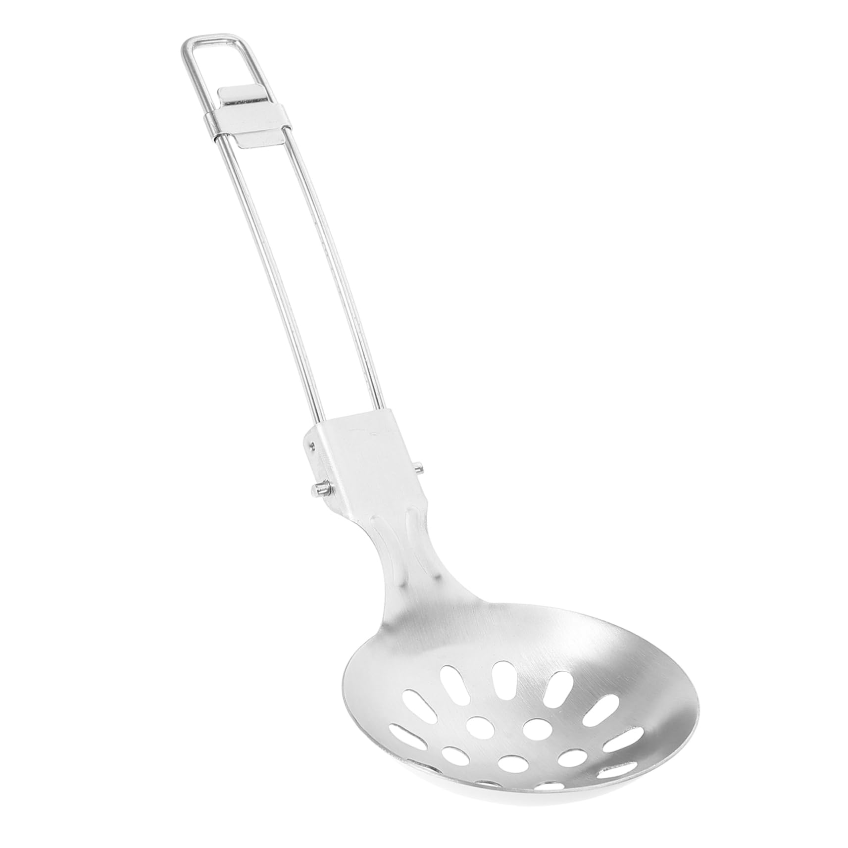 Garneck Camping Silverware Set Stainless Steel Folding Utensils Spoon Fork Ladle Ideal for Outdoor Cooking