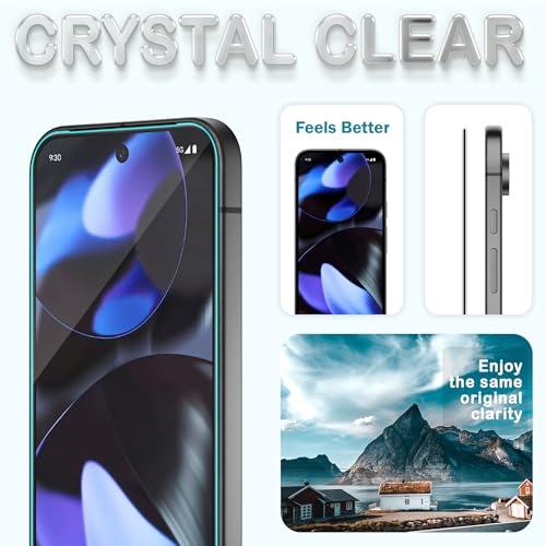 Image of FIRST MART Screen Protector for Google Pixel 9 & Pixel 9 Pro | Borderless Edge-to-Edge Tempered Glass, Anti-Dust Mesh, Case-Friendly | Pack of 2