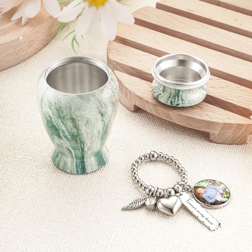 image for Dletay Customized Small Urns for Human Ashes 2.85 Inch Mini Cremation 