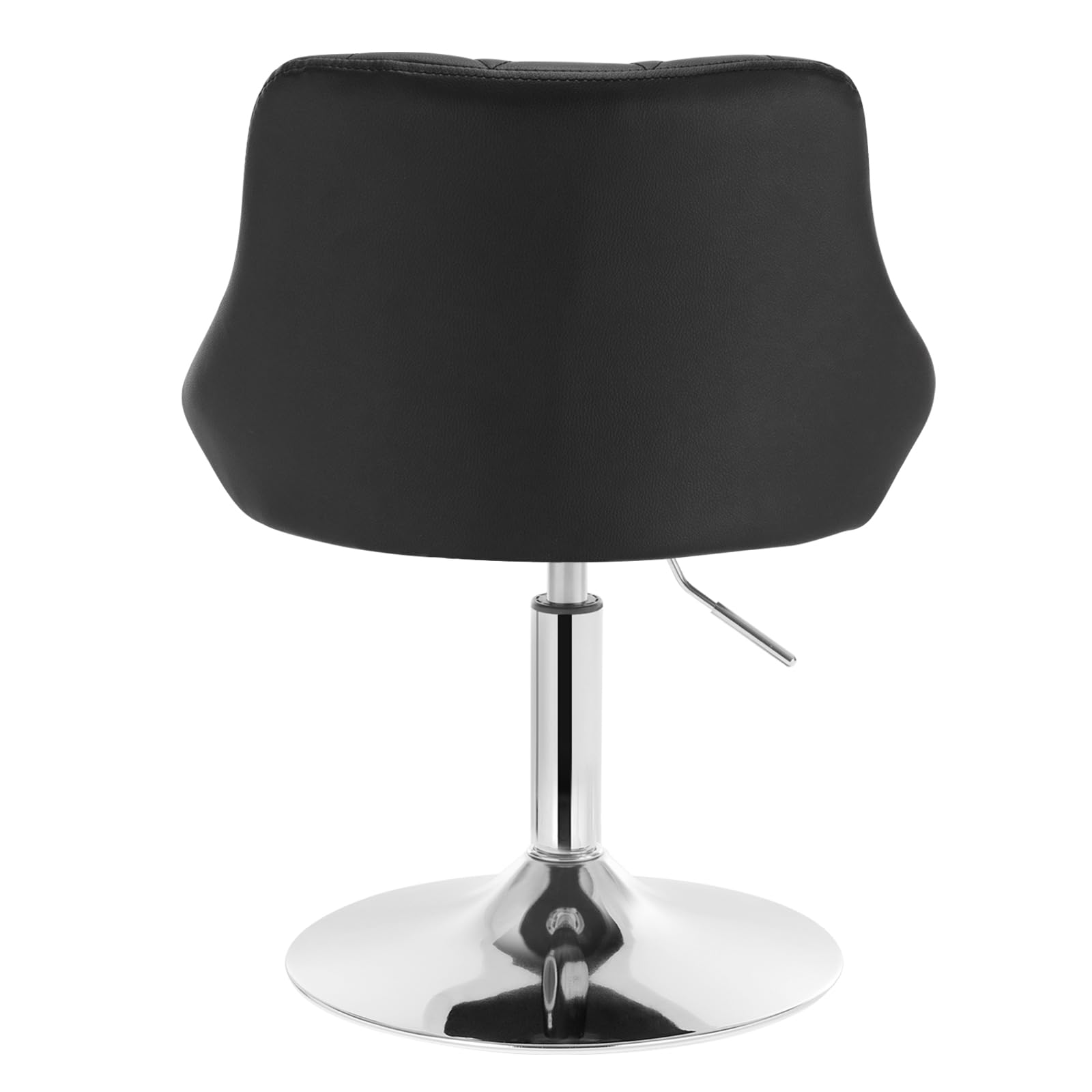WOLTU Taburetes Altos Cocina con Respaldo Cuero Sintetico Regulables en Altura Taburete Giratorio Peluquería Sillas Bar Taburete de Escritorio, Altura del Asiento 42-58 cm, Negro, BH241sz-1