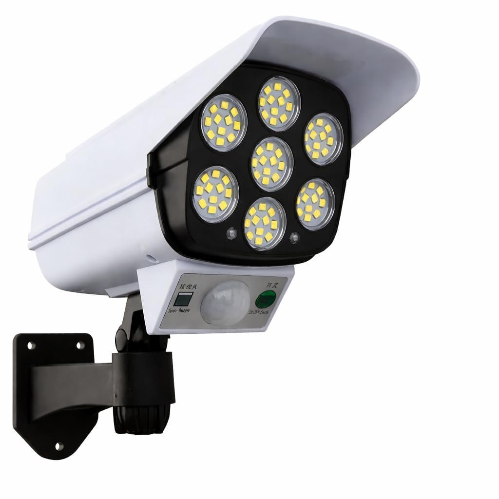Motion Sensor Security CCTV Camera Shaped Light Home,Outdoor Garden with Remote Control Shaped Supper Bright Led Light with Modes and with Solar Power Panel-image-12