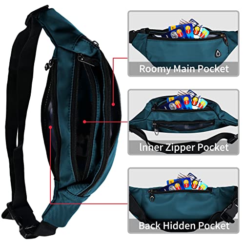 Image of Fanny Packs for Men and Women, Water-Repellent Sports Waist Pack Bag for Travel Hiking Running Hands-free