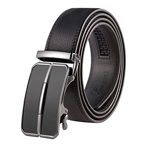Image of Lavemi Men's Real Leather Ratchet Dress Belt with Automatic Buckle,Elegant Gift Box