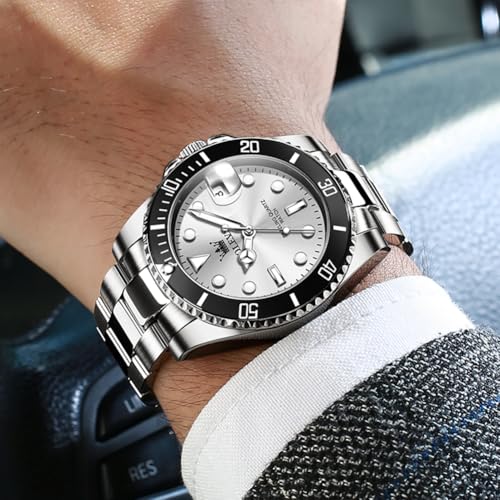 Image of OLEVS Watches for Men Quartz Fashion Business Waterproof Analog Stainless Date Week Diamond Luminous Mens Watch
