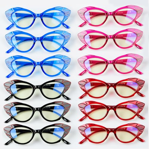 Image of Eyekepper 5-pack Cat Eye Reading Glasses for Women Retro Cute Readers