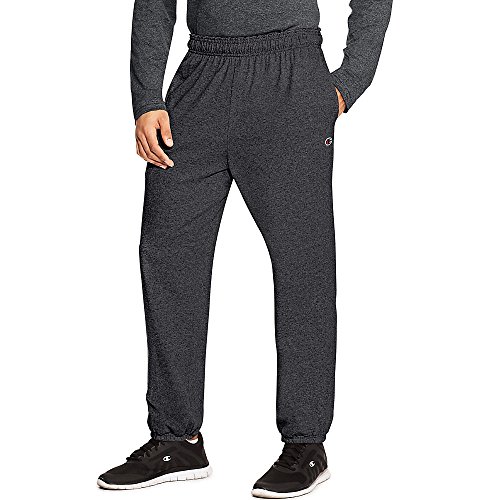Champion Authentic Men's Closed Bottom Jersey Pants_Granite Heather_2XL