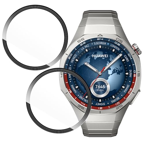 HUAKE HUAWEI WATCH GT5 Pro tBy(2)یJo[zیJo[ HUAWEI WATCH GT5 Pro 46mm p YɎqfސ P[X ی KXtB wh~ t