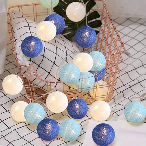 EvaStary Lumière De Fée Led Boules De Coton, 3 Mètres 20pcs Boules De Coton Lumière De Fée Boules De Coton Veilleuse Pour Noël, Mariage, Chambre à...