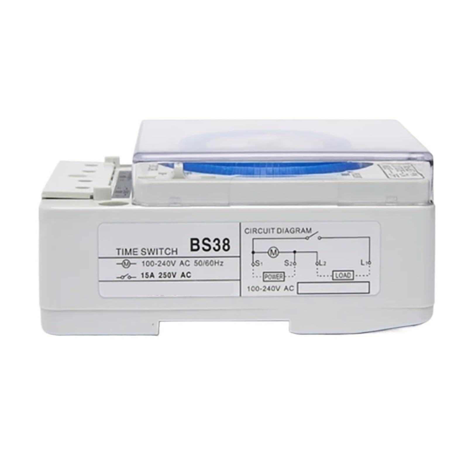 Light Timer Switch, Mechanical Timer Mini Timer with Minimum Time Setting Unit 15 Mins 96 Times On/off per Day