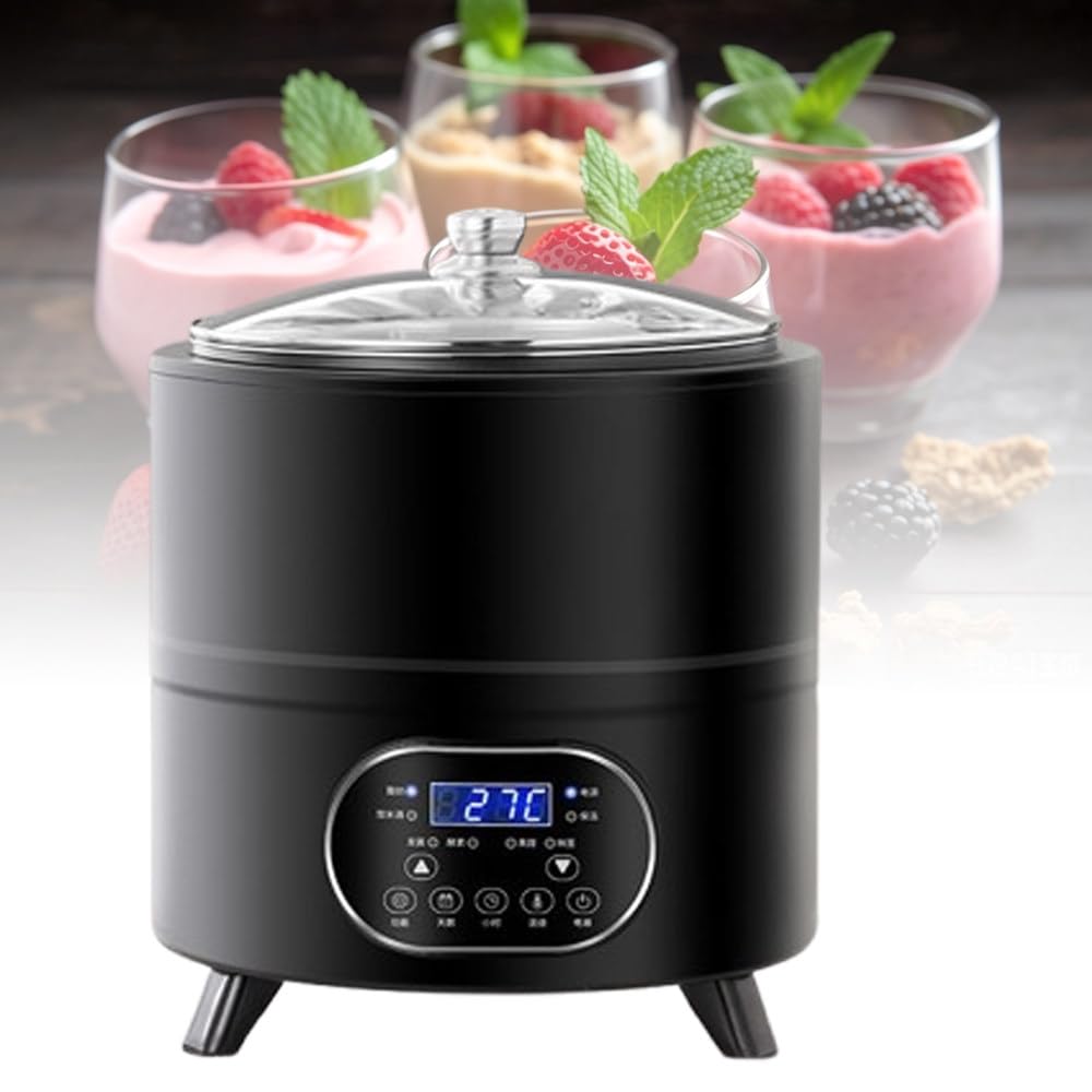 ShaiVrissian 8l/12l Yogurt Maker with Time & Temperature Control Black-12L