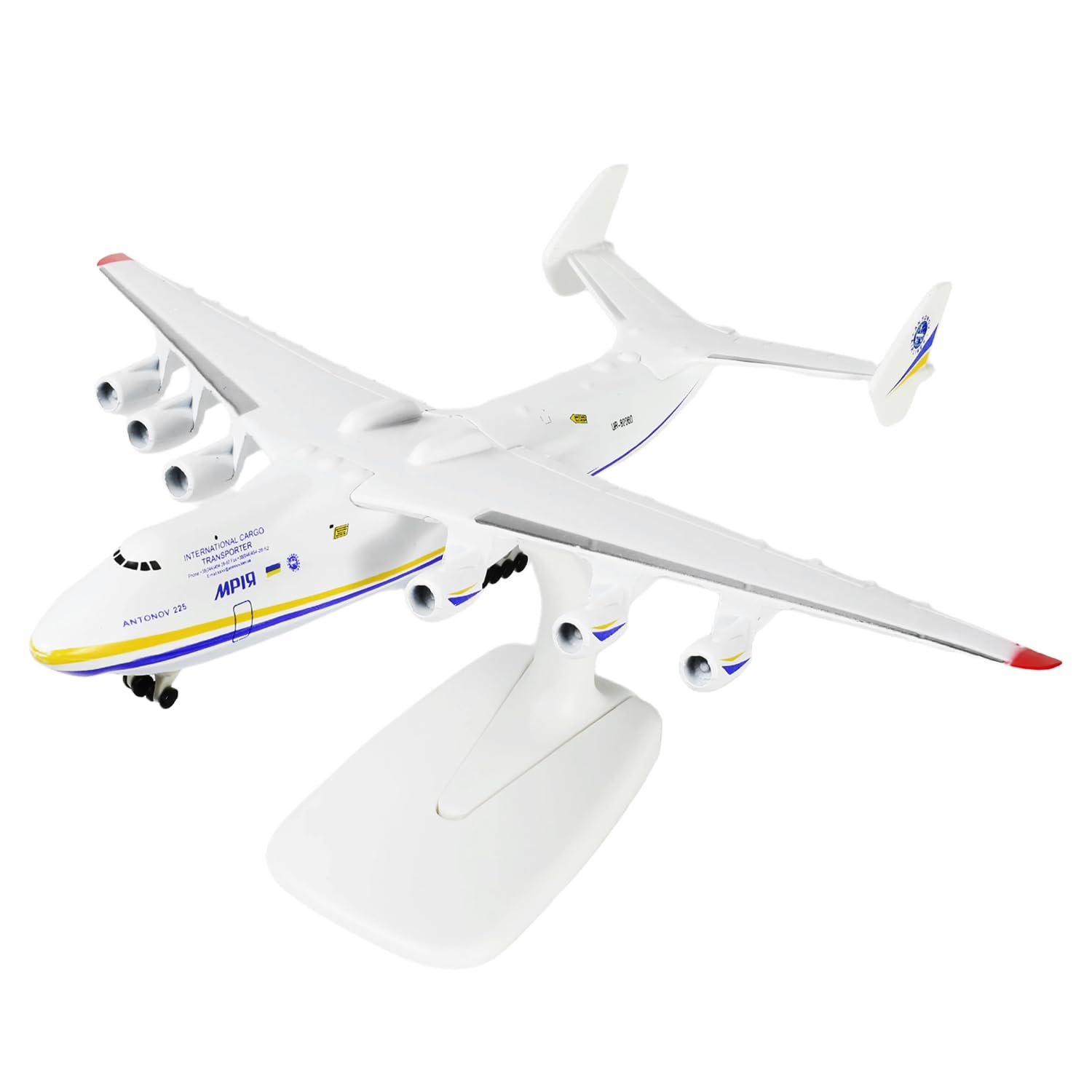 Sebunas 1.Ukrainian Painting Basics 1/200 Antonov 225 An-225 Mriya 1/400 Scale Metal Diecast Model Large Strategic Airlift Cargo Aircraft Miniature As Gifts Collections For Adults Aviation And Model Enthusiasts (Ukrainian Livery)