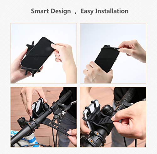 ZOESON Bicycle Phone Holder For 4.0-6.0 inch Universal Mobile Cell Phone Holder Bike Handlebar Clip Stand GPS Mount… - Image 8