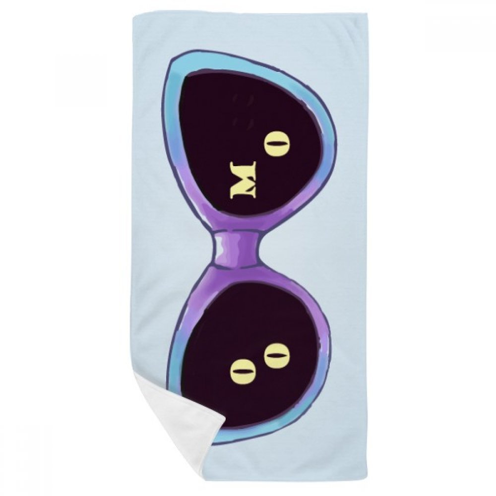 Serviette de bain 35x70cm gant de toilette micro-absorbant motif lunettes de soleil DIYthinker