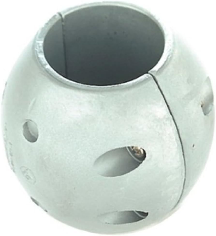 Martyr Streamlined Shaft Anodes for Saltwater - Cathodic Protection for Iron/Steel Boats - Interlocking Halves with Full Shaft Contact - Easy Underwater Install