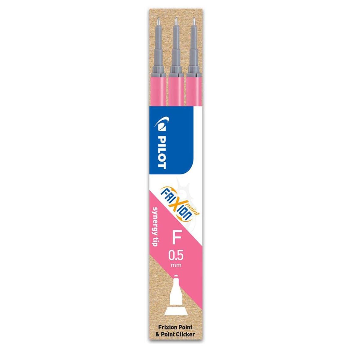Pilot Pack of 3 Refills for Frixion-Point Rollerball Pen Fine Point Pack of 12 Pink