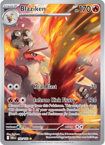 Blaziken 192/182 Destined Rivals Illustration Rare Foil Card