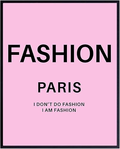Poster of Fashion Quote - High Fashion design - Glam Home Decor Picture Poster - Gift for Women, Wife - Chic Modern decoration - Pink Designer