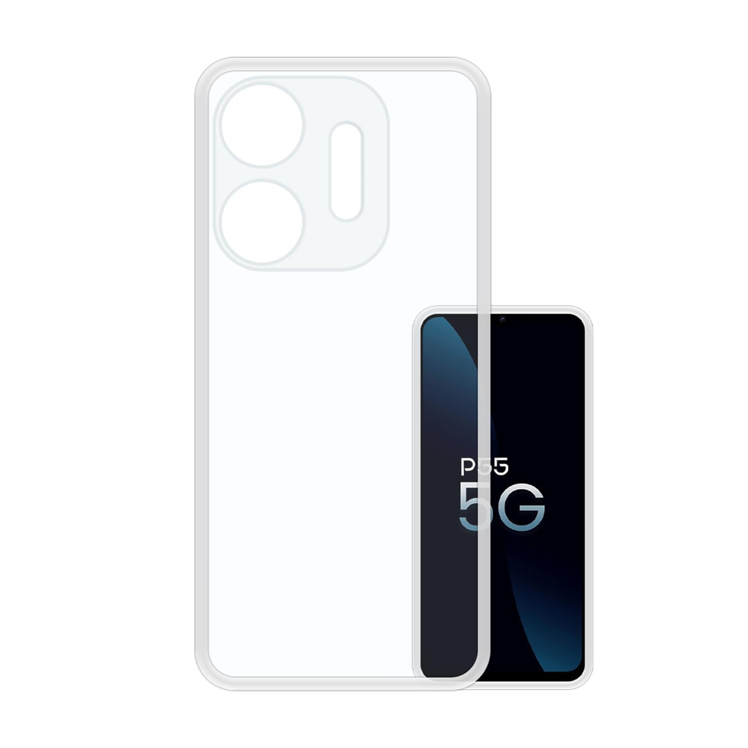 Pinaaki Enterprises ITEL P55 5G Back Cover | Slim Soft Back Case for ITEL P55 5G (Transparent) (B0CNQ79LQN) Amazon Price History, Amazon Price Tracker