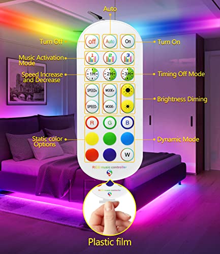 Daymeet Led Lights For Bedroom, 33Ft Led Chasing Effect Dream Icrgb Light Strip, Usb Smart Light Strips App Control Music Sync Color Changing Led Strip Lights With Remote For Home Christmas Decoration #TOP5