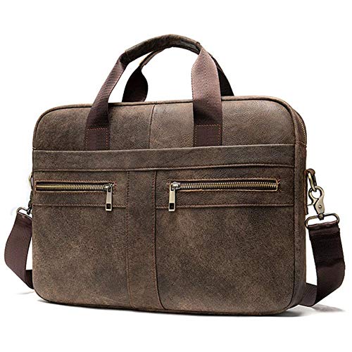 Gli uomini pelle maschile del cuoio genuino del maschio Business Office sacchetto riutilizzabile per