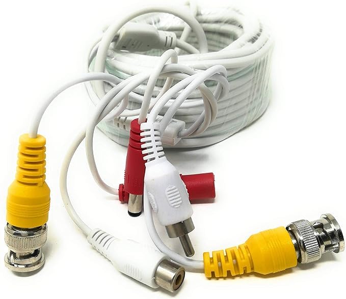 SQUADO Cavo Da 30 Metri Per Telecamere Audio Video Ahd Di 1080P, RCA, BNC E Alimentazione