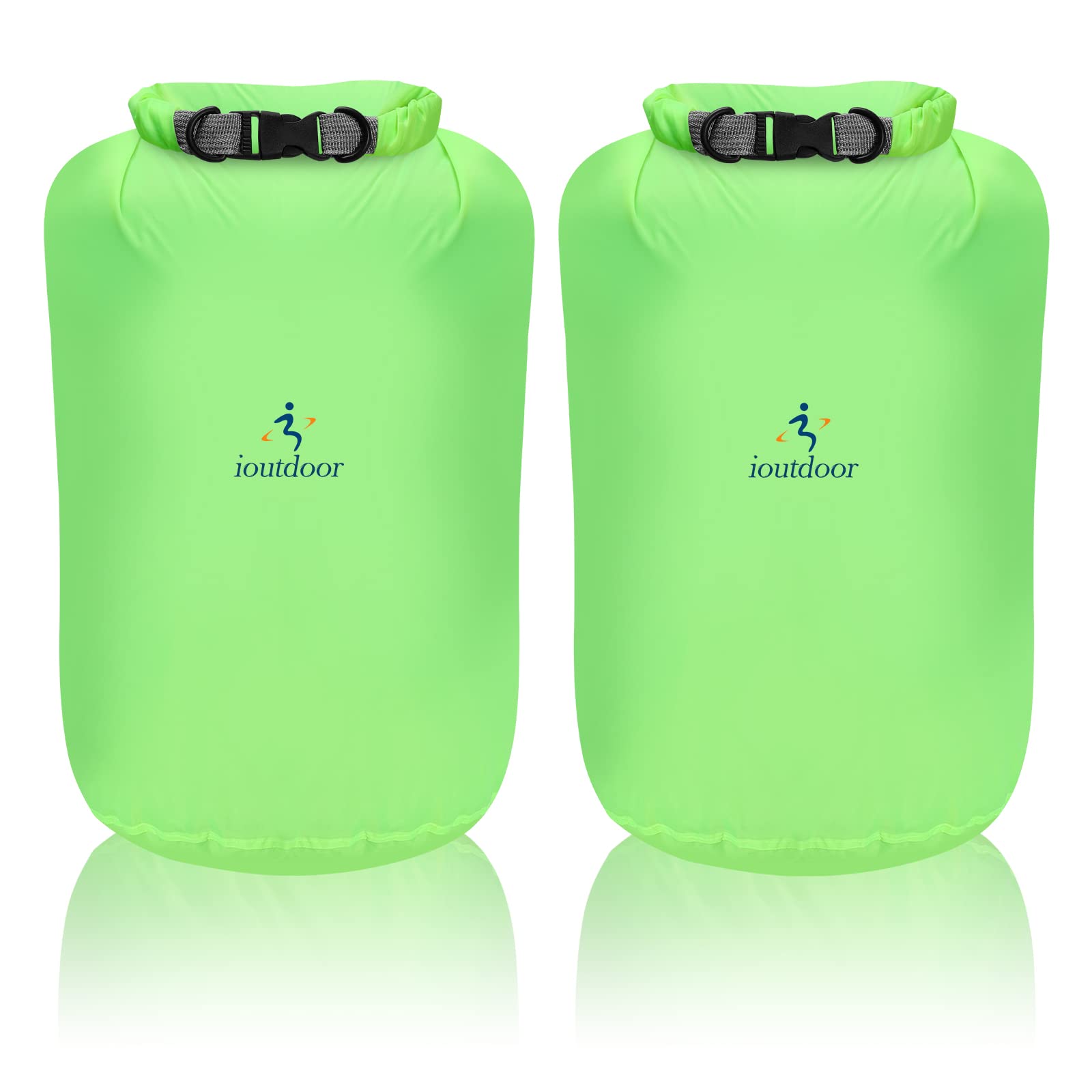 Wasserdicht Tasche - 2 Stück 10L/20L/40L/70L Dry Bag Set, Leicht Outdoor Trockener Sack Wassersport Säcken, Sicherheitsverschluss, für Kayaking Boots-Ausflug Kanu/Rafting/Schwimmen (Grün, 20L*2)