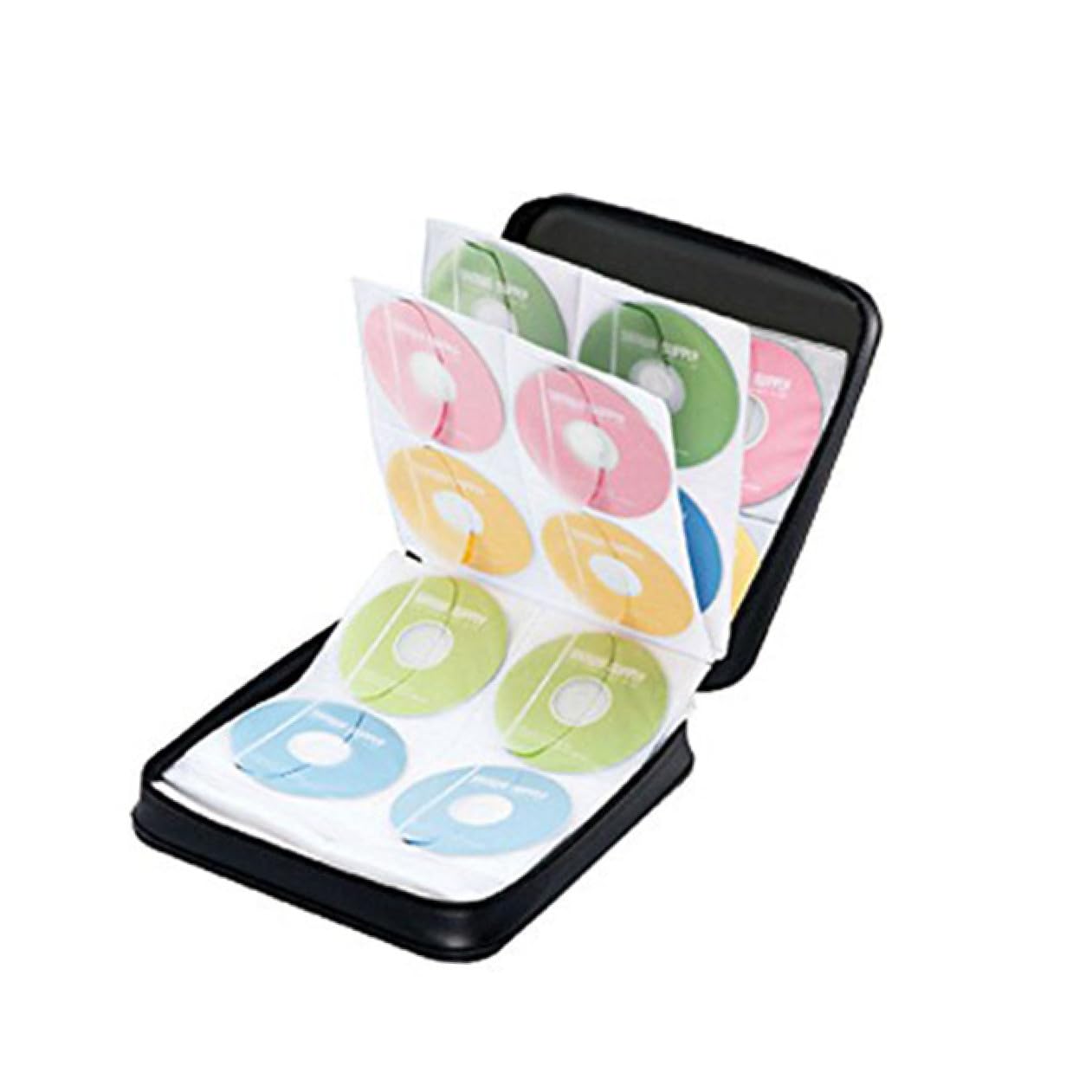 Custodia Organizer per CD Dvd con Zip Capacità Dischi Pagine Portadischi per Viaggio e Casa Protezione Sicura e Facile da Trasportare
