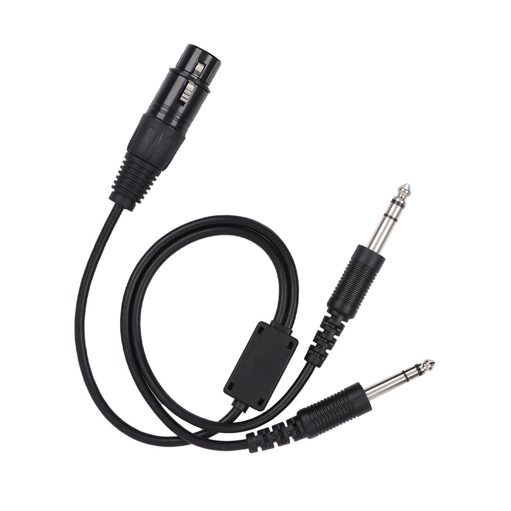 Joyzan Adattatore Per Cuffia Aviazione, Cavo Adattatori Cuffie Aeronautiche | Audio Aerei U 174 Aeronautica Portatile Elicotteri a Doppio Spinotto Generale XLR a GA Doppia Spina 5 Pin Plug And Play
