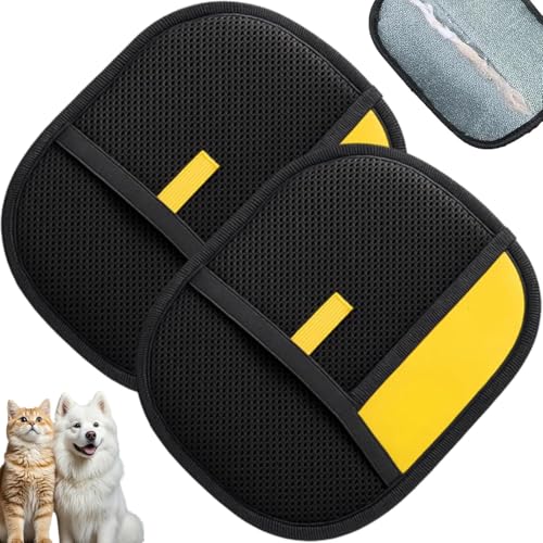 JJpopo Magic Brush Pet Hair Pet Hair Remover Gloves for Cats & Dogs Newly Upgraded Reusable Electrostatic Pet Hair Remover Glove for Couch Furniture Carpet Curtain