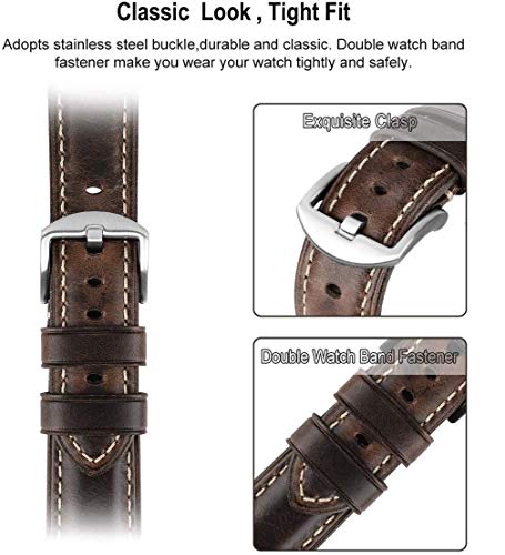 Image of HUAFIY Compatible for Apple Watch Bands 42mm 44mm45mm46mm 49mm 38mm 40mm41mm, Genuine Leather Band Strap for iWatch Series 11 /10 /9 /8,7,6,5,4,3,2,1, Ultra3 2 1