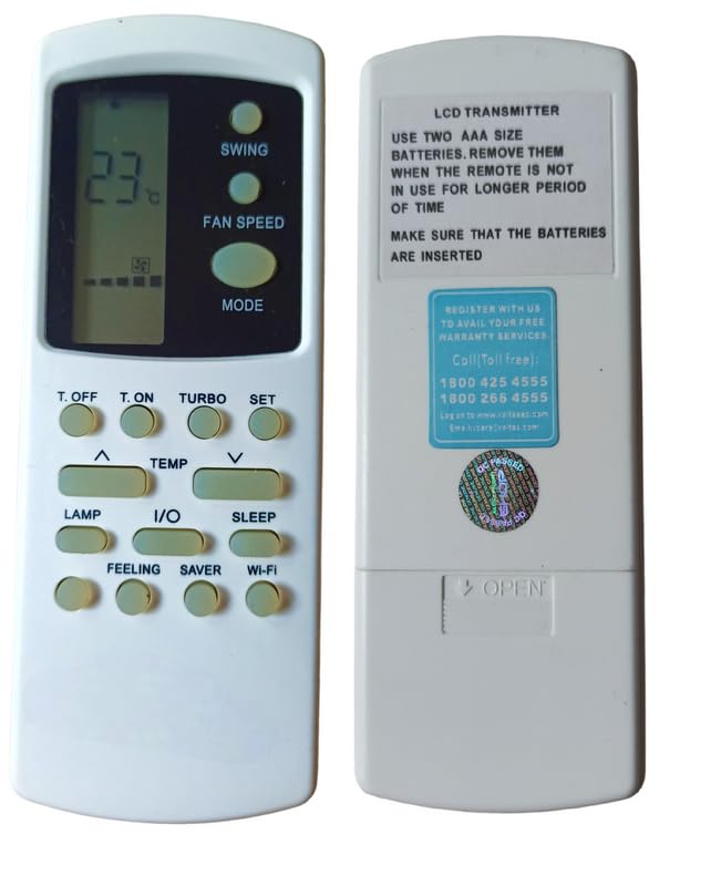 Image of Ehop AC-31B Compatible Remote Control for Voltas AC with Turbo,Lamp and WiFi Function