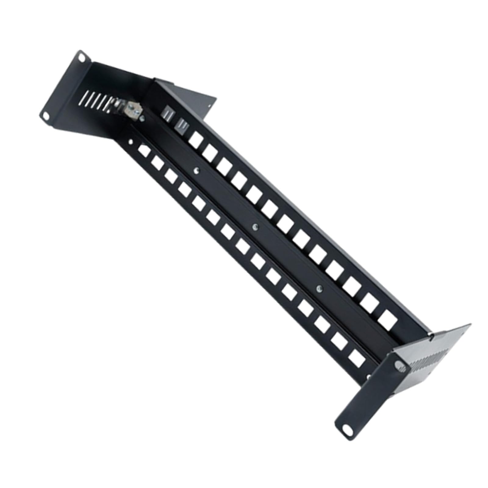 Verstellbarer mit Einstellbarer Tiefe aus Aluminiumlegierung 35mm Din Schienenhalter und Verbesserter Kabelverwaltung für 19-Zoll Server Rack für Campus Netzwerkzentren