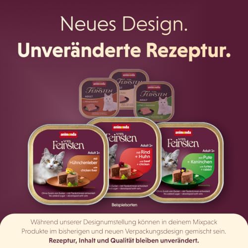 animonda Vom Feinsten Katzenfutter nass Adult Vielfalt (32 x 100 g)