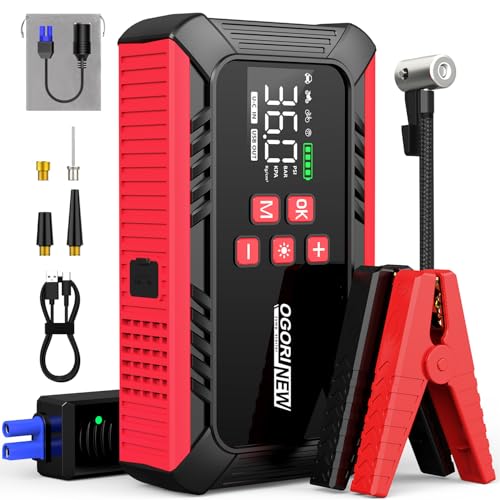 8000A Jump Starter with Air Compressor, 26800mAh Car...