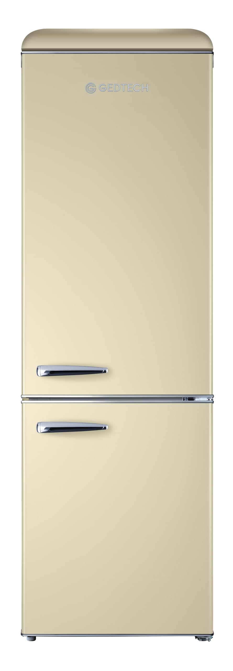 GEDTECH Refrigerateur combiné vintage GCBV310CR - Congélateur bas - Crème - Capacité 310 L - Faible conso