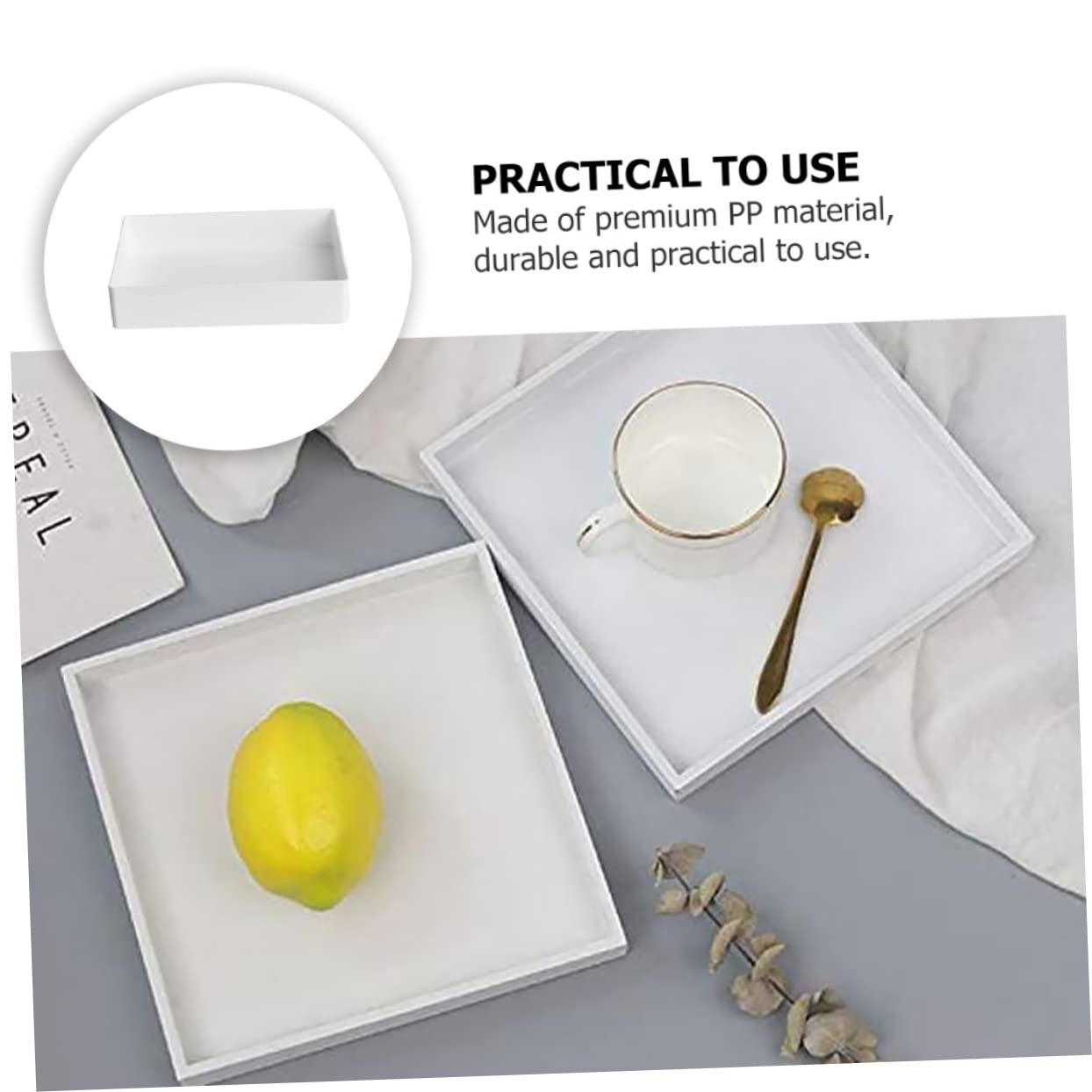 ERINGOGO Plateau de Laboratoire Facile à Nettoyer en Polypropylène Blanc, Organisateur Multifonction pour Outils et Consommables de Laboratoire