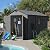 UDPATIO Resin Storage Shed 7.5x10 FT, Outdoor Garden Plastic Shed,Dark Grey