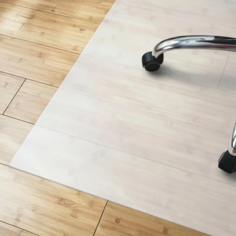 Floordirekt Bodenschutzmatte Neo Milky Semi-transparent – Milchweiße Bürostuhlunterlage aus Polypropylen (PP) – Für Hartböden wie Parkett & Laminat – Größe: 85x330 cm