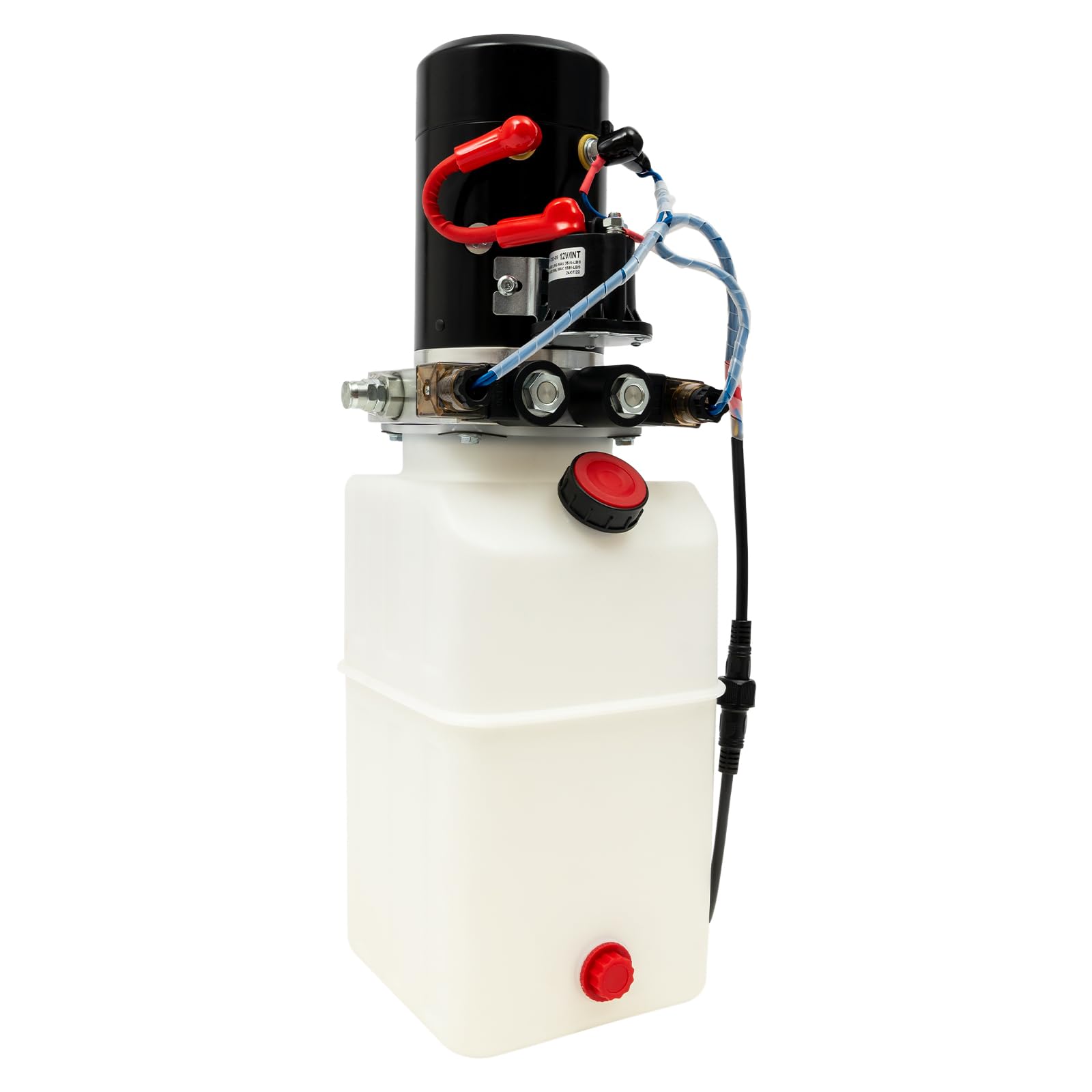 awolsrgiop Hydraulic Pump, Single Acting Hydraulic Pump, 6QT Hydraulic Pump Hydraulic Power Unit 12V DC Large Capacity for Hydraulic Trailers, Lifting Platforms, Stacker Trucks