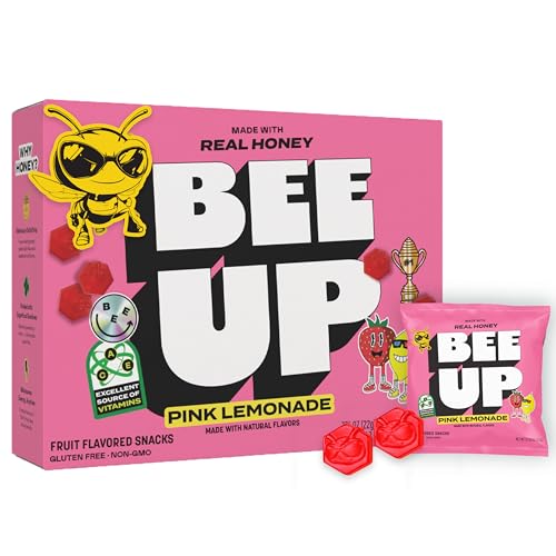 BEEUP Honey Fruit Snacks – a Teaspoon of Honey in Every Pouch – Dye Free, No Corn Syrup – Individually Wrapped Fruit Snack Packs for Camp, School, Sports,...