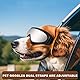 FOSDICK 2 PCS Hundebrille, Brille Hund UV-Schutz, Hunde Brille Winddicht, Sonnenbrille Hund mit Verstellbare Riemen, Hundesonnenbrille für Mittel Große Hunde, zum Autofahren, Outdoor-Aktivitäten
