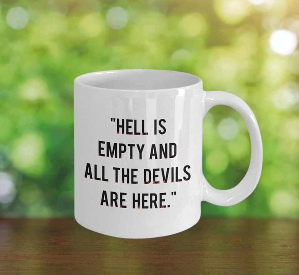 Miniatura 5 de SpreadPassion Taza con cita de Shakespear, taza de Shakespeare, taza de café William Shakespeare, divertido té de cacao caliente, idea de regalo de