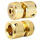 1/2 Inch Brass Hose Connector 1/2 Inch schlauchkupplung messing Garden Hose Fittings Thread Easy Connection Tap Adapter, Garden Hose Connector for Kitchen Garden Outdoor Hose Pipe Tool 2Pcs