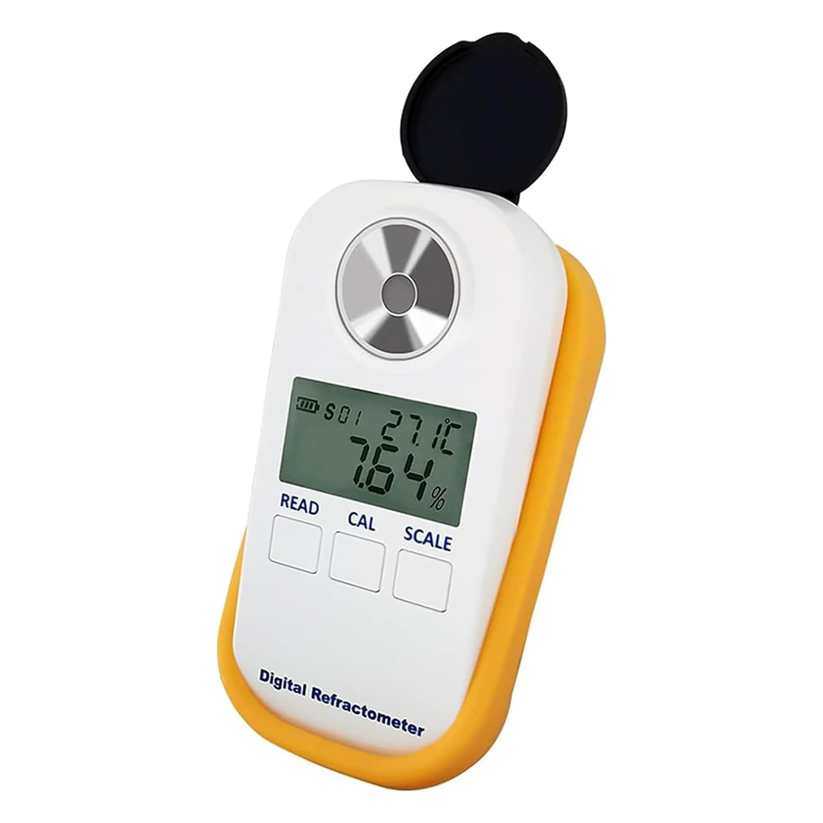 Sepkus Handheld Led Digital Refractometer, 0~90% Brix Meter Refractometer, Dairy Cow Colostrum Concentration Meter, Protein Content Tester Meter, For Sugar Content Test